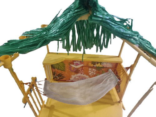 Barbie Set Island Fun Hut Vintage 1987 Mattel Amarillo (Usado)