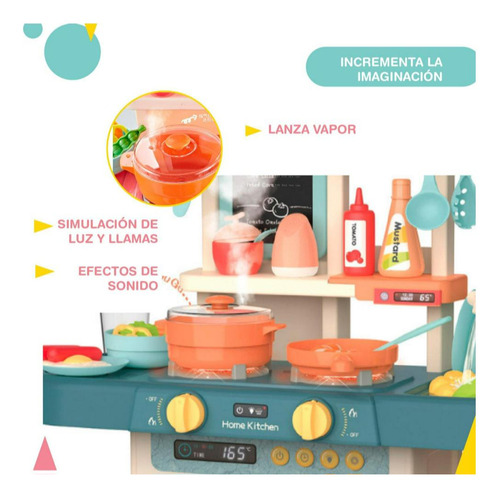 Mi Primera Cocinita Con Luz, Sonido Y Accesorios Sweet Home Color Naranja