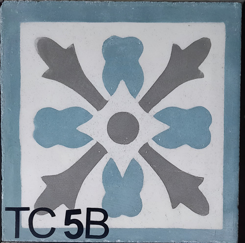 Toseto Calcareo Decorado Artesanal. Entorno. 5b (10x10 Cm.)