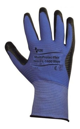 Guante Multiprotec Flex L1600 Talla 9(l) Azul Lioi