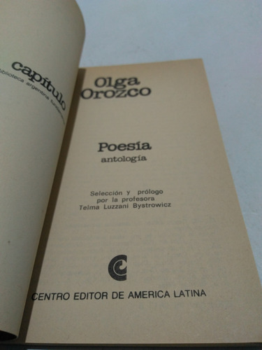 Antología Poesía De Olga Orozco 1982 Buen Estado (Usado)