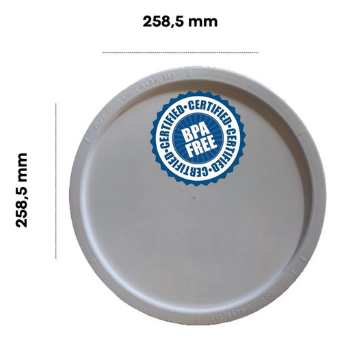 Balde Para Armazenar Mel 10 Litros Com Tampa-10 Pçs Cor Branco