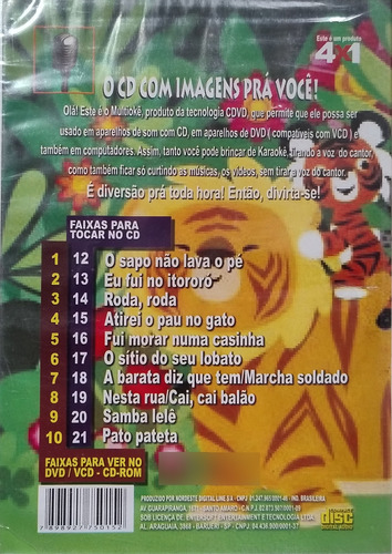 Dvd Multiokê Karaokê Total O Melhor Do Infantil 2 Lacrado