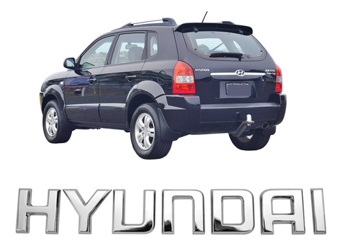 Nome Emblema Traseiro Hyundai Mala Tucson Cromado 