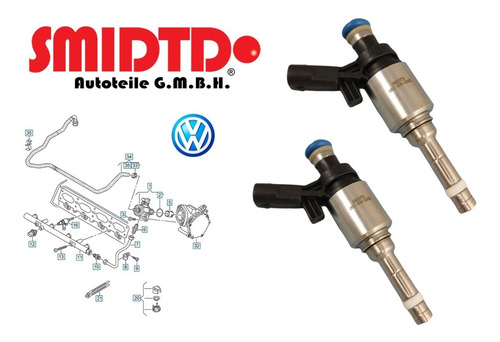 2 Inyectores Gasolina Vw Jetta A7 2.0l Tsi 08 Al 13 Smidtd