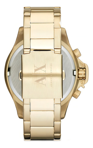 Relógio Masculino Dourado Armani Exchange Ax1511 Original Cor do fundo Preto