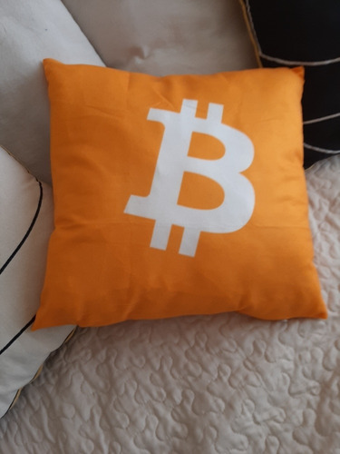 Imagen 5 de 5 de Cojin Bitcoin Criptomoneda Almohada Funda Btc
