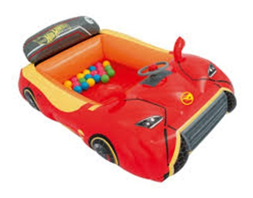 Auto Pelotero Inflable Hot Wheels 25 Pelotas Bestway 93404