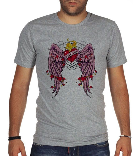 Remera De Hombre Inkfection Heart Love Wings Art Design