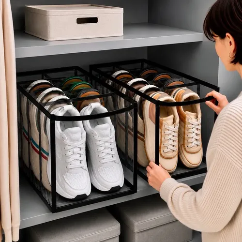 Kit 3 Sapateiras Organizadoras Para Guarda Roupas
