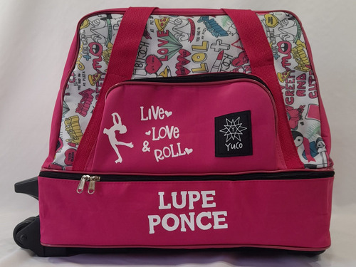 Imagen 4 de 6 de Combo Bolso Patin Cajon Carrito Estampado Yuco + Cubrebota