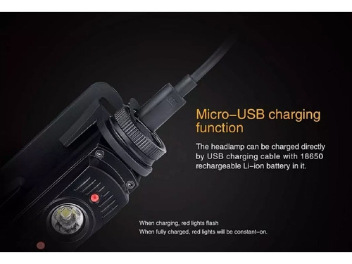 Linterna Led Para Cabeza Fenix Usb Hl60r 950 Lumen