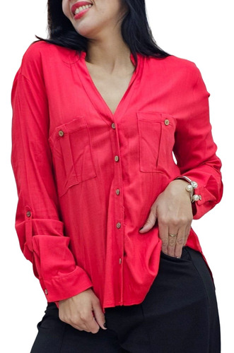 Camisa Lino Varios Colores Moda Invierno Talles Grandes Gc