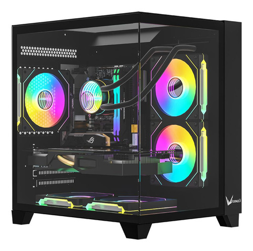 Gabinete Mid Tower Formula V Crystal Z9m Floe Negro 5 Fan