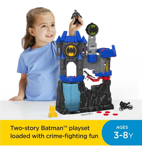 Fisher-price Batcueva De Batman Con Figura Y Batimoto