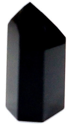 Ponta De Pedra Obsidiana Preta Cristal Gerador 6,3cm 78g