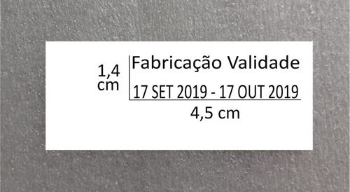 Carimbo Datador Fabricação Validade E Tinta Secagem Rápida
