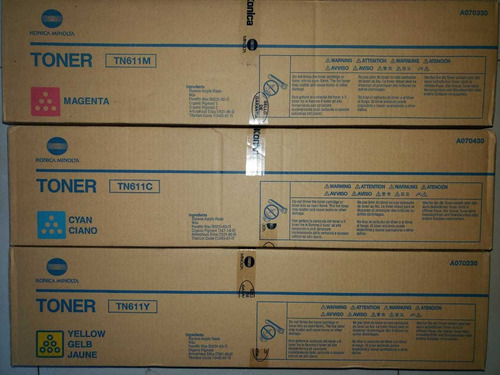 Pack 3 Toner Original Konica Tn611y Tn611m Tn611c C451 C550