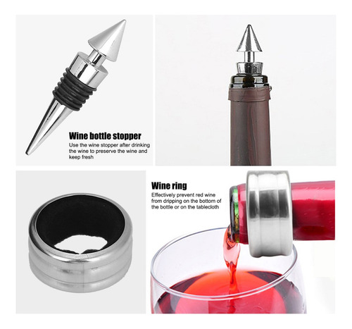 Sacacorchos Vinos Descorchador Profesional Saca Corcho 5 Kit