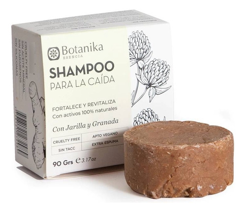 Shampoo Solido Caida Botanika Natier Fortalece 90gr