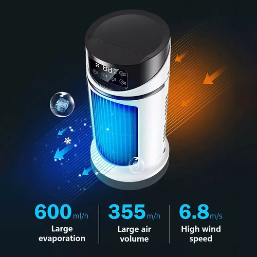 Ventilador De Ar Condicionado Usb, Multifuncional E Tempo