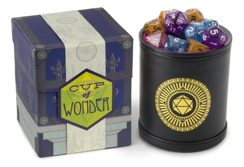 Wiz Dice Cup Of Wonder - 35 Dados Dnd Poliédricos Y Vaso