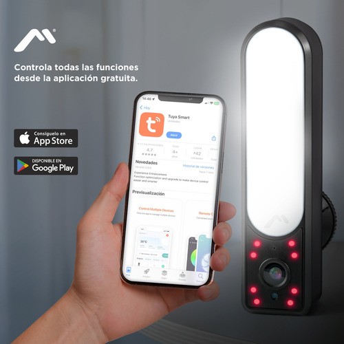 Cámara Wi-fi Mitzu Con Reflector 110° Con Reflector Msc-2018