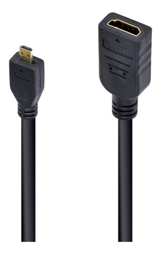 Cabo Adaptador Micro Hdmi X Hdmi Fêmea 30cm Original Vinik