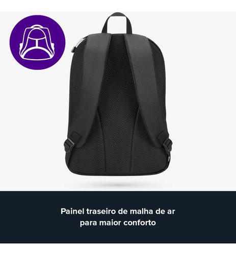 Mochila Targus Preta Executiva 15.6 Resist À Água P Notebook Desenho Do Tecido Liso
