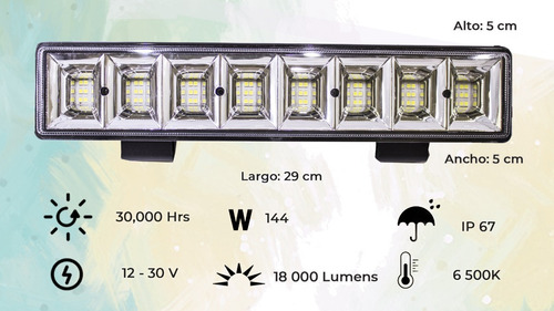 Imagen 2 de 2 de Barra Led Mini Faro 48 Led 11 Pulgadas Luz Blanco Estrobo Anti Niebla Techo Con Base Para Jeep Camioneta Pickup