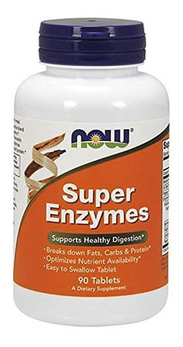 Now Supplements Super Enzymes, Formulado Con Bromelina, Bili