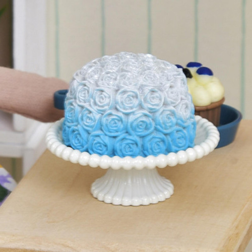 Juguete En Miniatura Para Postre, Pastel, Comida, Azul