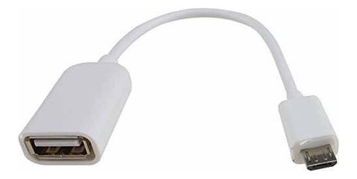 Adaptador USB para celulares Android Otg 16cm branco