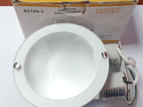 Lámpara Empotrable De Vidriode 2 Luces Blanco Satinado 120v 