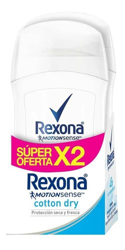Rexona Desodorante Women Cotton 2 Unidades Barra X 50 G