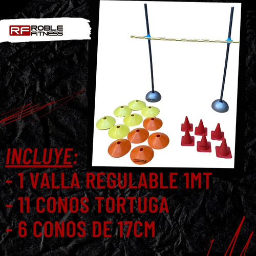 Imagen 6 de 10 de Kit Entrenamiento Coordinacion Valla De Salto Escalera Cono