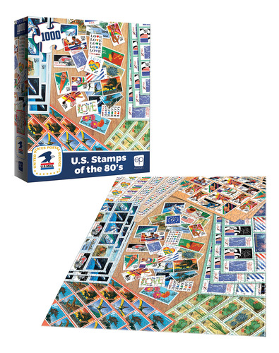 Rompecabezas Usaopoly Usps Us Sellos De Los 80 1000 Pie