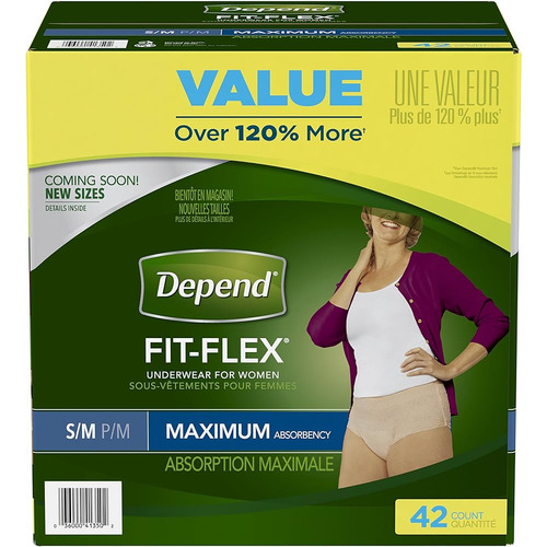 Depend Fit-flex Ropa Interior Para Incontinencia Para Mujer,