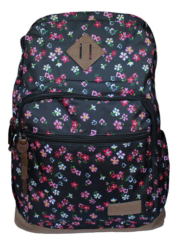 Mochila Urbana Escolar Casual Mujer Floreada 2024