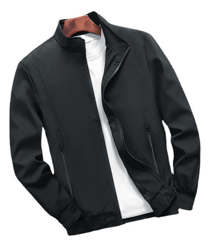 Nueva Chamarra Para Hombre, Cuello Alto, Color Liso, Talla G