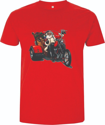 Camisetas Navidad Navideñas Papa Noel Harley Moto Navidad