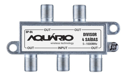 Divisor / Splitter 1000 Mhz De Antena - Aquário --- 4 Saídas