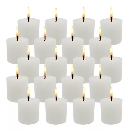 20 velas blancas personalizadas - Canaryceras
