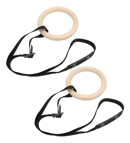 Anillos Para Ejercicios De Dominadas, 1 Par, De Madera, Ajus