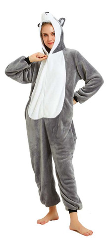 Pijama De Husky Gris Kigurumi Christmas Performance Cosplay