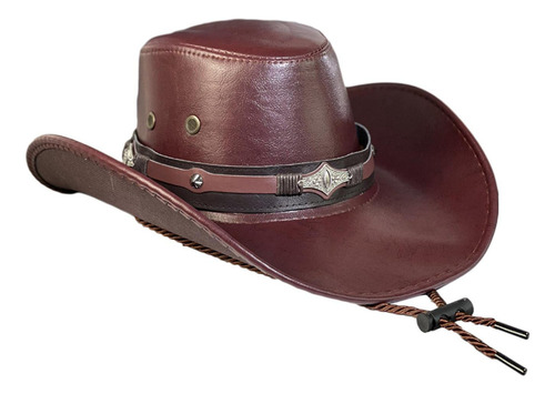 Sombrero De Vaquero Con Correa Ajustable Para La Barbilla,
