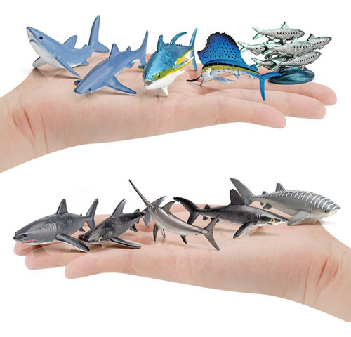 Modelo De Minianimal Simulado, 10 Piezas, Vida Marina Para N