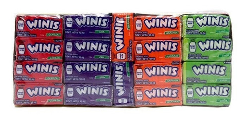 Winis Chicloso Minis Originales Caramelo Suave Dulce 32 Pz