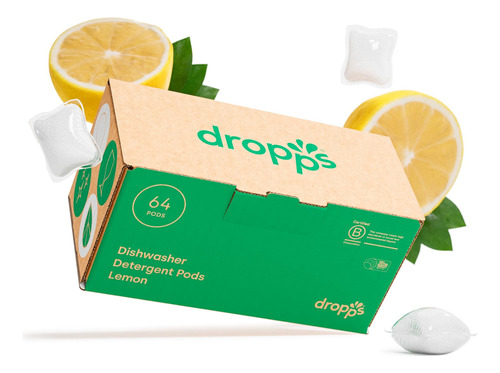 Dropps Detergente Para Lavavajillas | Limon, 64 Vainas | Lim