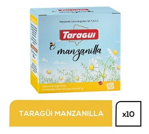 Taragui Te Hierbas Manzanilla 10 Sobres Pack Por 12 Unid